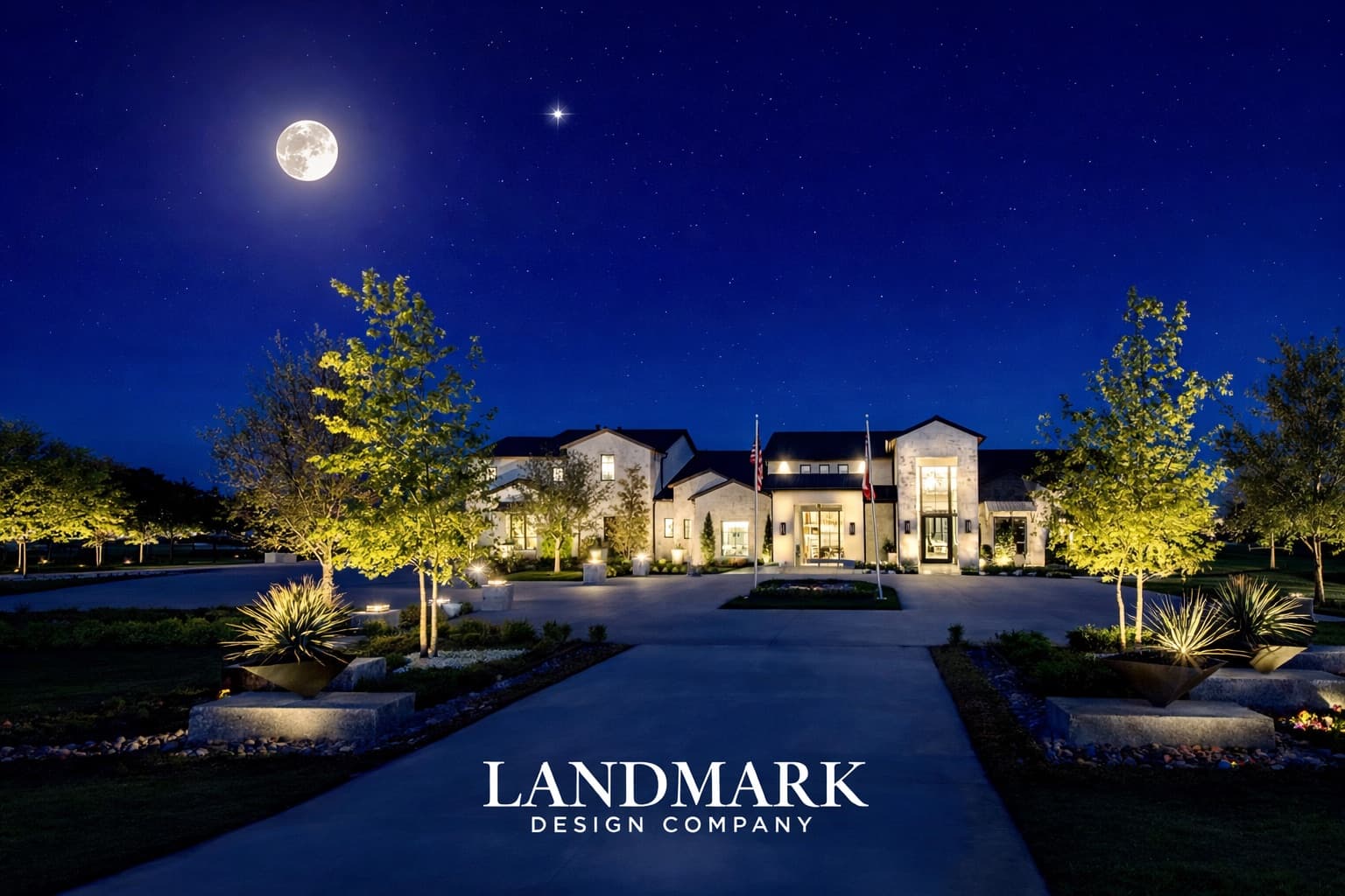 Landmark Design Co. landscape lighting project